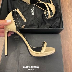 Authentic Saint Laurent YSL Heel Sandal
